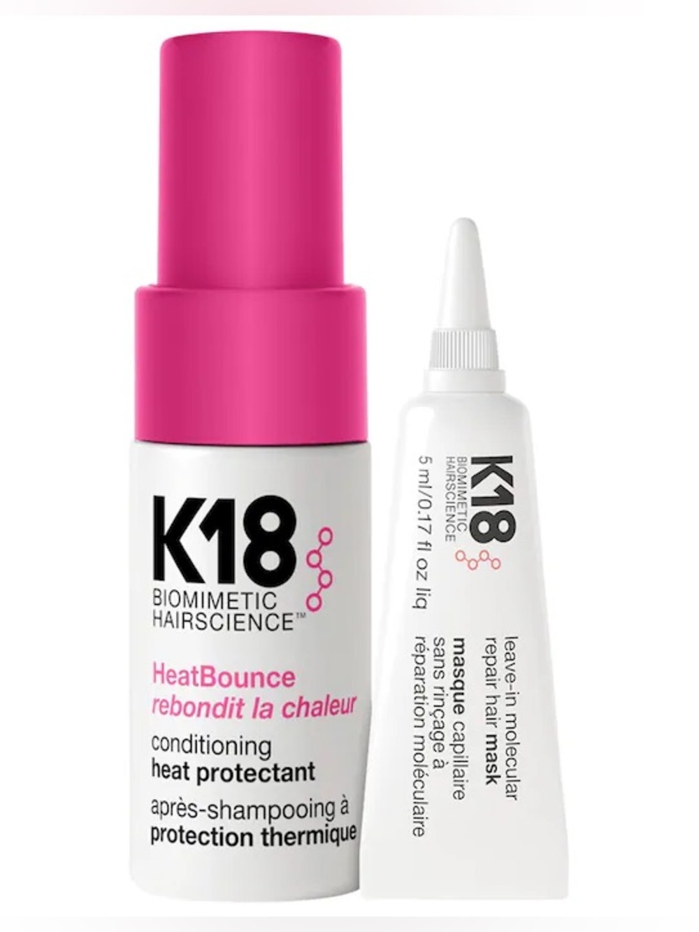 NEW! K18 BIOMIMETIC HAIRSCIENCE Nurturing Hair Care Duo